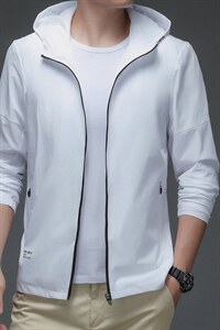 2023秋季高端连帽夹克男中年商务男装中短款上衣爸爸春秋休闲外套图片