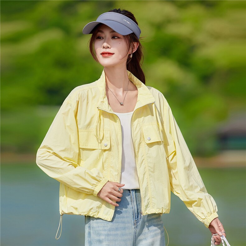 现货2026夏季新款时尚两件套城市户外宽松型休闲妈妈轻薄短外套,女装防晒衣,靓衣阁