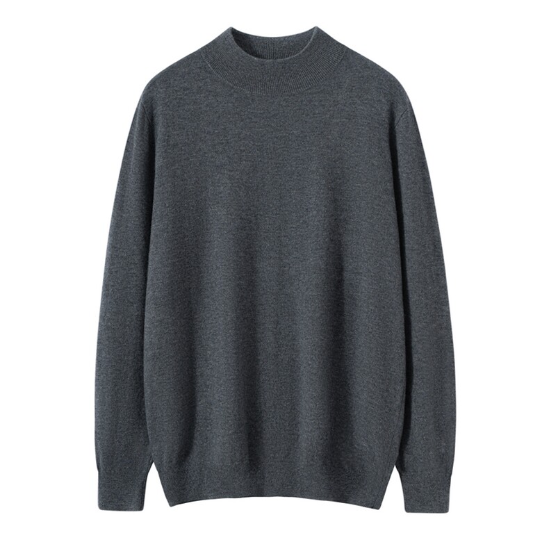 2025年秋季时尚百搭通勤简约休闲半高领，男装羊绒套衫，朝思纯山羊绒