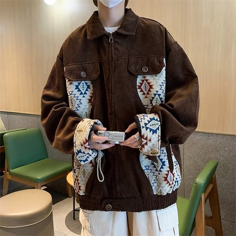 美式刺绣飞行员夹克棒球服男春秋季港风潮牌宽松百搭情侣外套,男装夹克,星座716-2