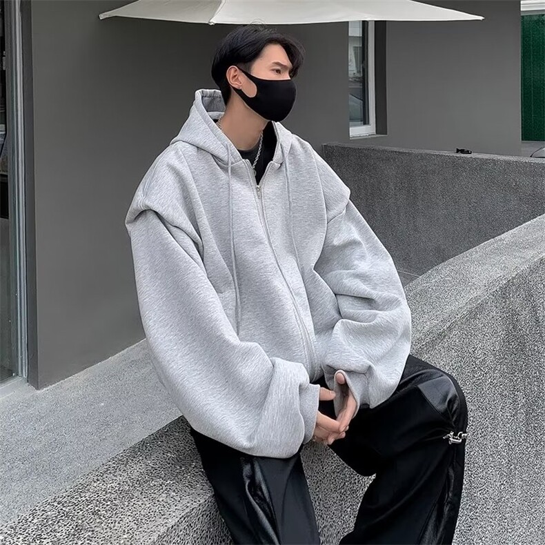 高街hiphop卫衣男连帽街头美式重磅潮痞帅上衣开衫外套WC440-P48,女装短外套,星座1008-2