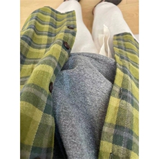 春秋新款复古慵懒长袖磨毛格子衬衫设计宽松衬衣外套外CA221，男装衬衫，星座1116A（原606A-3）