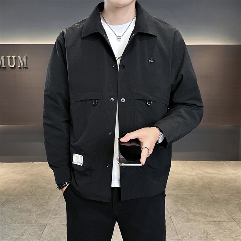 店主风新款夹克外套男春秋休闲百搭时尚翻领男士夹克N810-P75图片