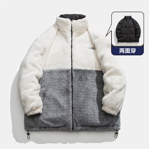 主推十万现货韩版羊羔毛拼接图案保暖摇粒绒棉衣外套MY9073-P80图片