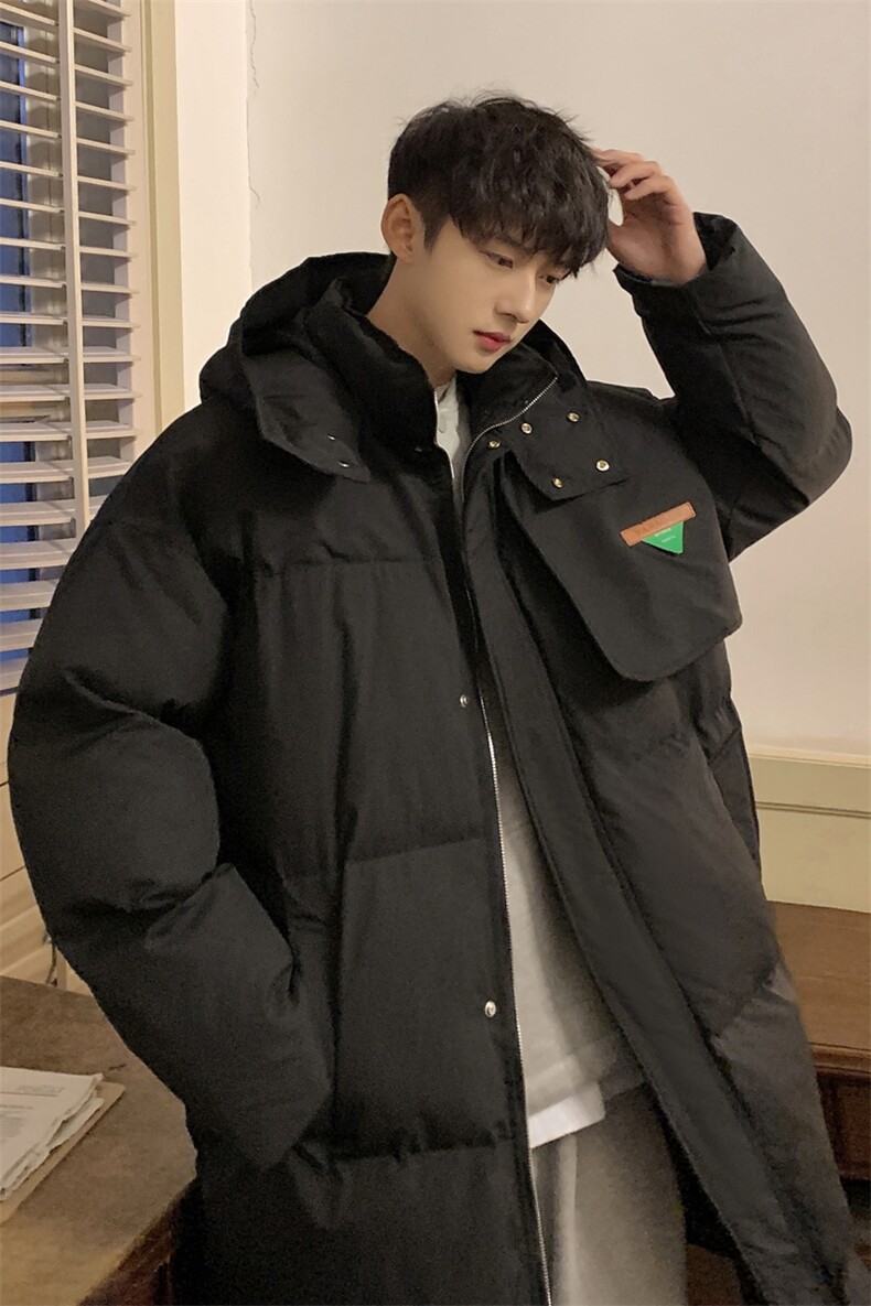 冬季中长款棉衣男韩版宽松连帽加厚棉服高街棉袄812-MY668-P148,男装棉衣,星座812