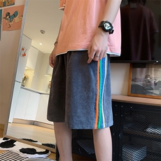 现货夏季港风直筒条纹休闲裤男装灯芯绒运动短裤D201-DM149，男装牛仔裤，电商D321-1