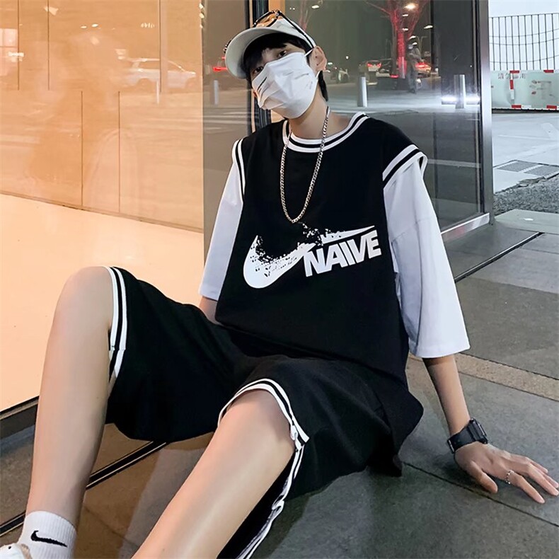 男潮流休闲套装宽松套装运动套装F14P38,男装休闲套装,星座1116-2