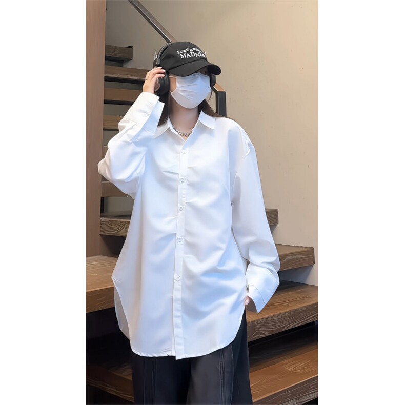 小香风高级感痞帅长袖衬衫男2024秋季新款简约慵懒风宽松衬衣外套,男装防晒衣,电商D256-1(原A064-1)