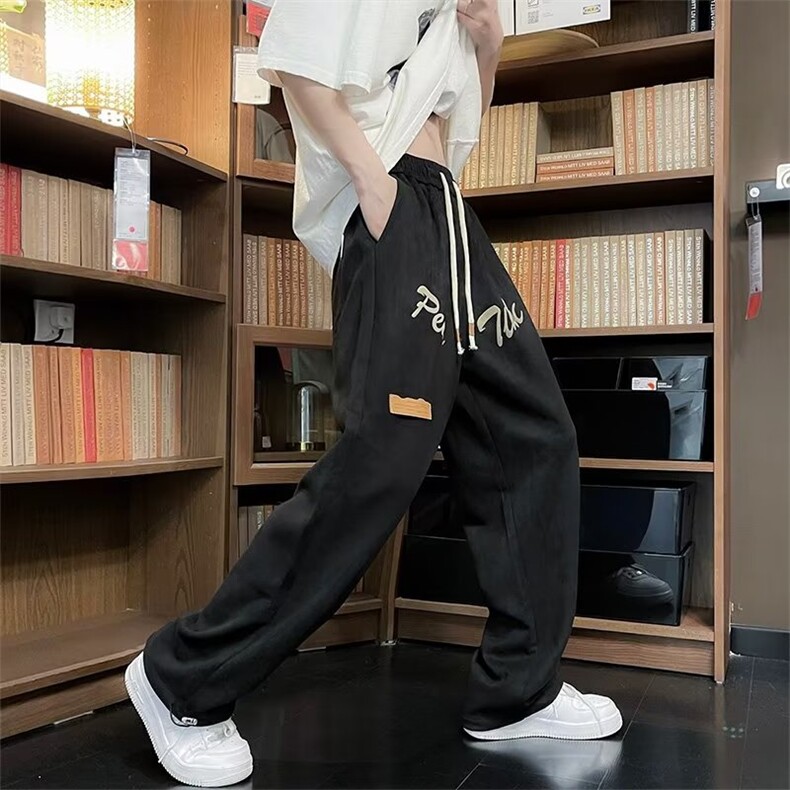 秋季高街休闲情侣裤子潮流宽松百搭裤子K0110-P40,男装休闲裤,星座308B-1
