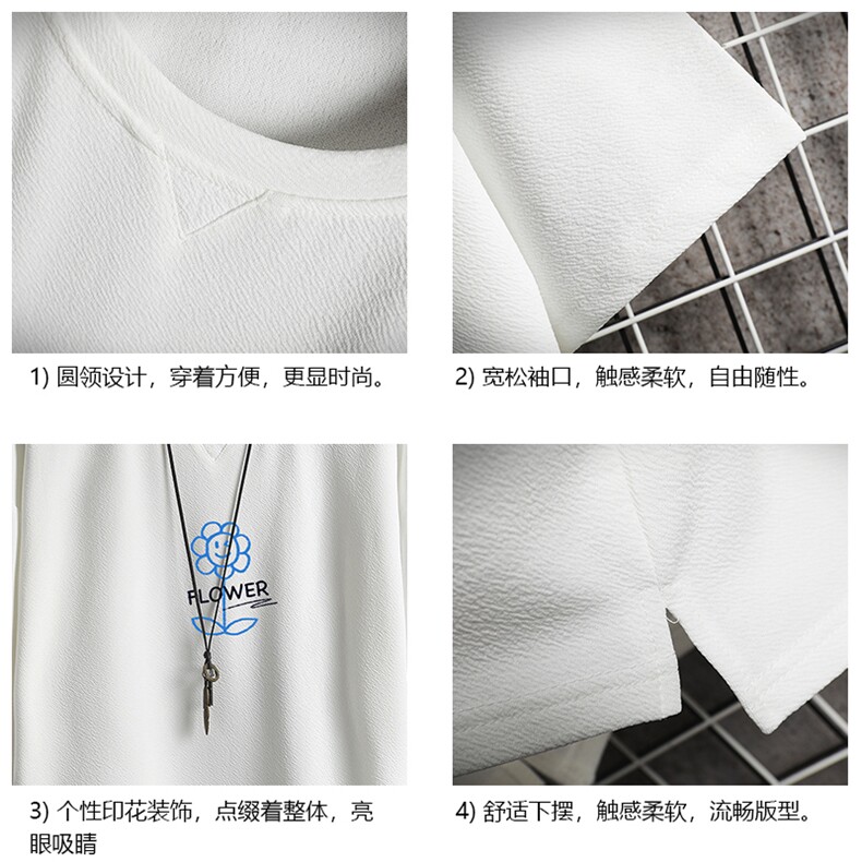 春夏季七分袖t恤男大码五分袖男短袖中袖网格挂拍Q11274-P30,男装T恤,电商A040A