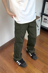 自拍图 有大货 复古宽松休闲工装裤男夏季直筒长裤子潮K41-P40图片