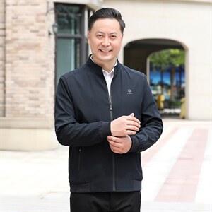 B-N9959男士2023年秋季新款长袖中老年休闲拉链夹克立领潮流P73图片