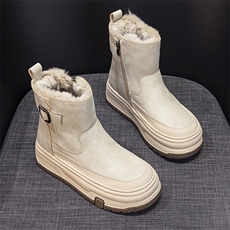 雪地靴女2024新款冬季加绒加厚短靴真皮保暖女棉鞋，女鞋雪地靴，电商A223