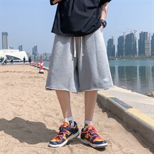 2022日系潮牌纯色毛边卫裤夏季宽松休闲短裤运动五分裤 K3151-P28图片