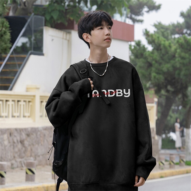 2025秋季新款卫衣男wyjp-3920卫衣圆领麂皮绒特p35控69,男装卫衣,星座605(原A050)