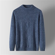 YT8222男式2023年羊毛衫男纯羊毛针织衫圆领休闲打底衫毛衣P152，男装针织衫/毛衣，电商B360