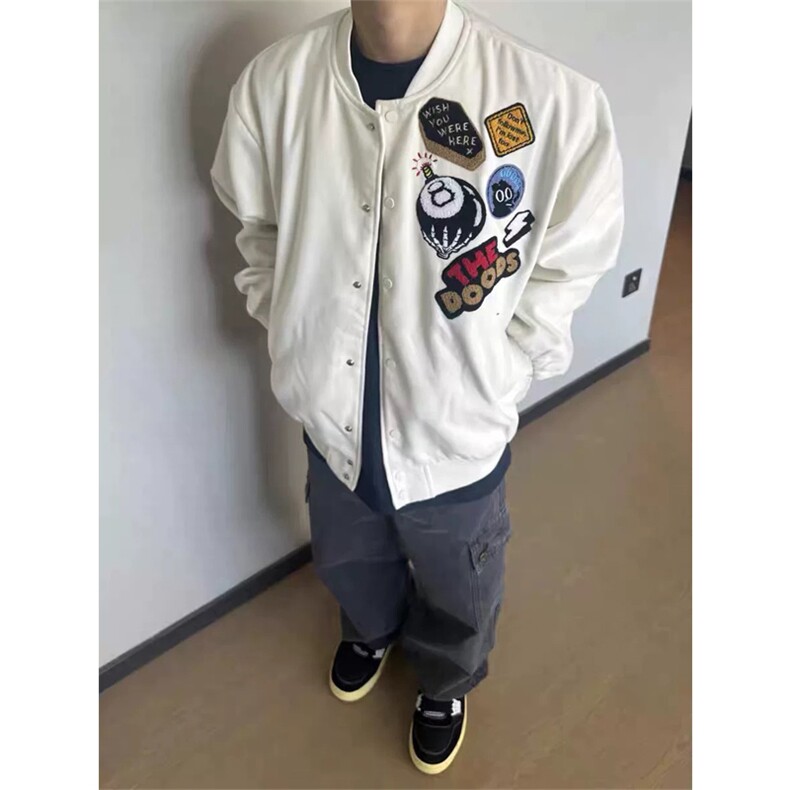 网图有货美式徽章字母刺绣加棉棒球服外套男女夹棉夹克A1025-P78,男装夹克,星座1505