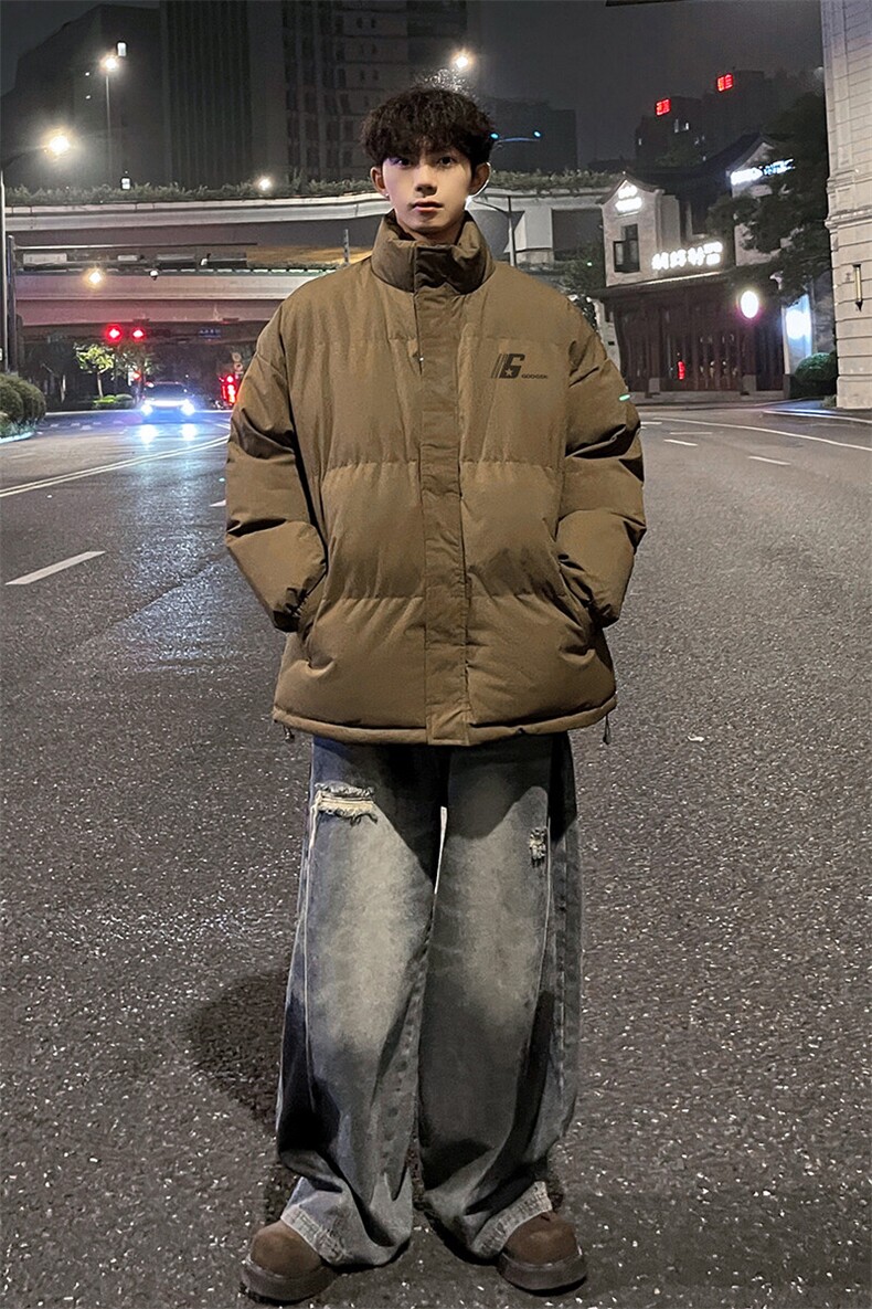 外景冬季加厚面包服男宽松保暖棉衣复古重磅立领外套MF00376/P90,男装棉衣,电商B316