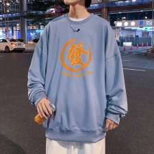 秋冬套头圆领卫衣男港风中性风大码宽松外套百搭1016-1WY092P28，男装卫衣，星座1016-1（原电商B408-1）