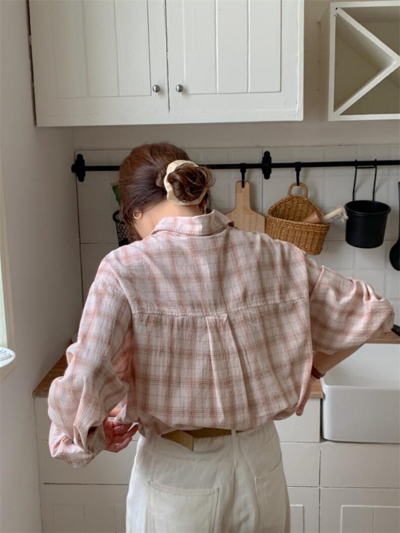 简约格子衬衣，其它，DAP