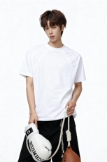 2026夏季新款270g华棉拼接解构大码短袖DT50983特P14建议零售价38，男装T恤，电商A001