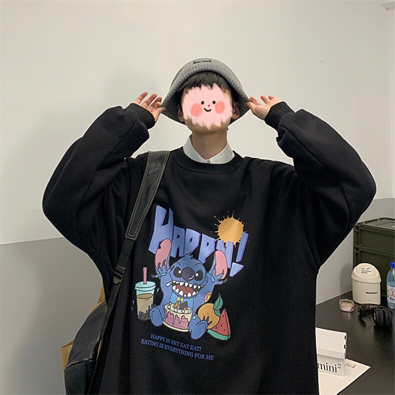 S6077-P35春季圆领卫衣男大码韩版宽松长袖外套男,男装卫衣,电商A040