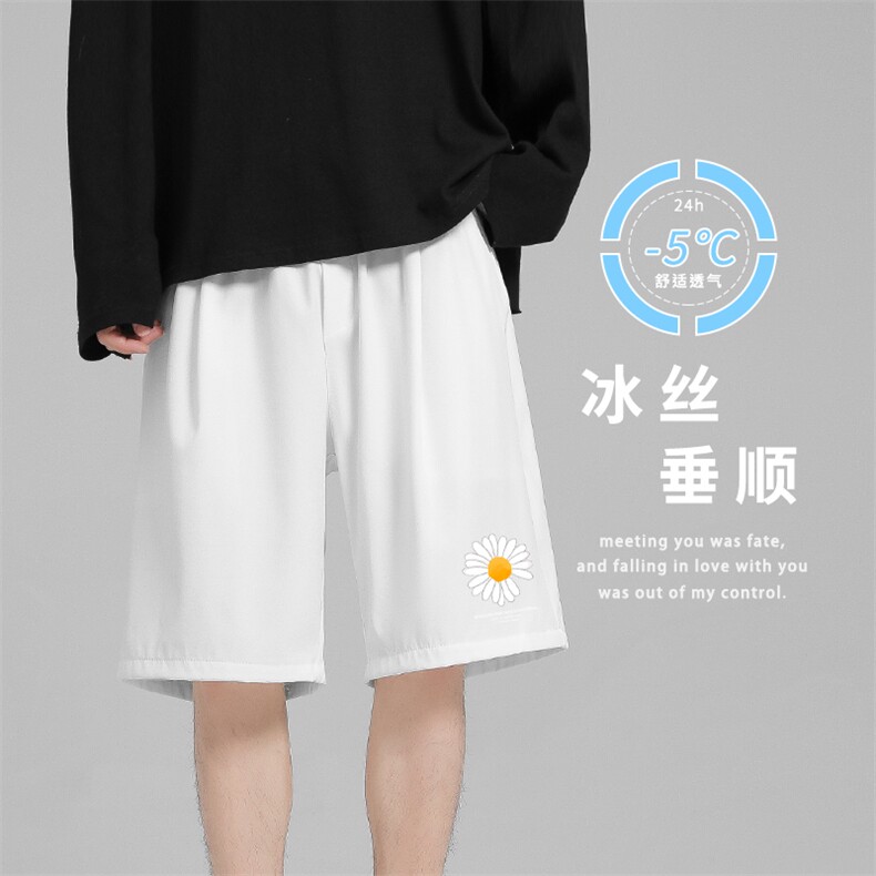 垂顺百搭休闲雏菊潮流冰氧速干五分短裤DK517特批16,男装休闲裤,星座718-1