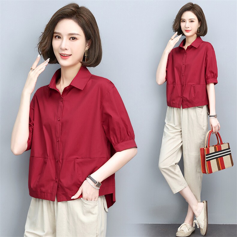 时尚宽松插肩短袖T恤夏季休闲百搭上衣，女装T恤，依恋蒂丝