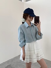 2025简约百搭时尚竖条纹衬衣，女装衬衫，湘姗