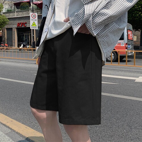 K939/P25新夏季港风潮男士宽松五分裤子韩版沙滩纯色休闲大码短裤,男装休闲裤,电商A141