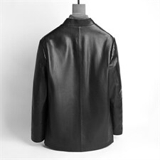 DLSN22216L皮衣男头层绵羊皮夹克立领中老年爸爸唐装P1050，男装皮衣，电商B360