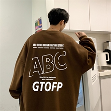 秋季新款320G华棉圆领卫衣面布棉WH2480-P35控58，男装卫衣，电商B370