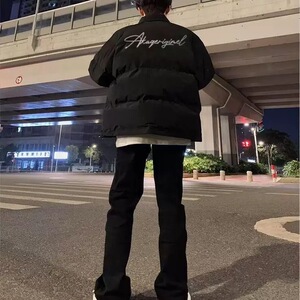 S816-P66美式字母印花加厚高级感立领面包服棉衣外套图片