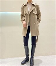 【新款1155】 金扣风衣，女装风衣，她她蜜制