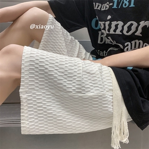 XZ616夏季新款百搭纯色冰丝短裤休闲五分裤TY828P35控48