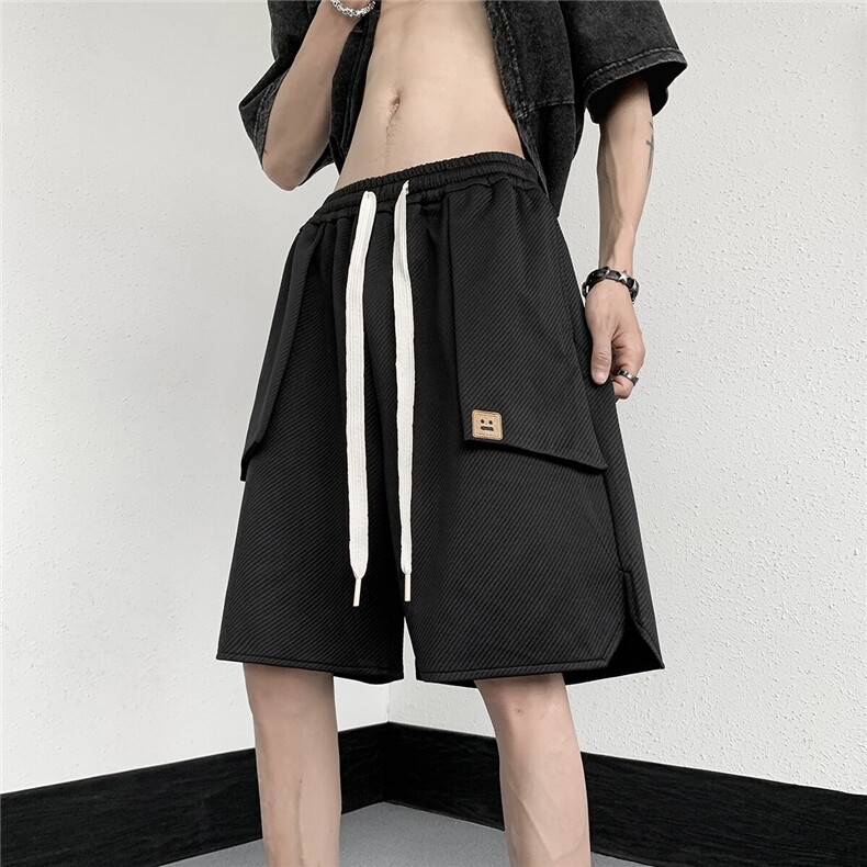 2026夏装立体大口袋工装宽松短裤休闲五分裤 K6609/特P35 黑色2图片