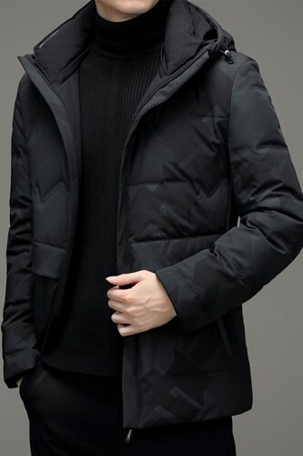 中年男士羽绒服这款连帽商务休闲冬装防寒保暖外套ZELD9822-P350图片