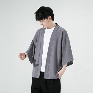 2025风春夏棉麻披风开衫男宽松防晒服小众风衣A203-666特p25图片
