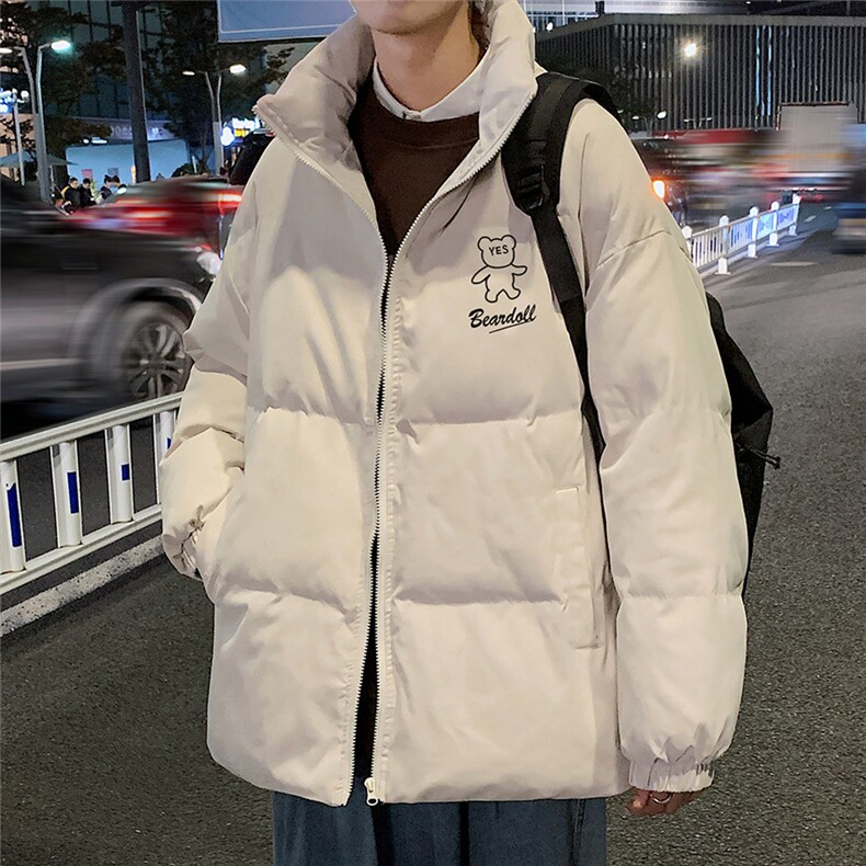 港风秋冬新款保暖立领宽松棉服外套男MY2056P95控128,男装棉衣,电商A268A