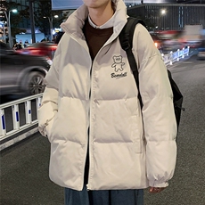 港风秋冬新款保暖立领宽松棉服外套男MY2056P95控128，男装棉衣，电商A268A