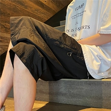七分裤男士港风潮流百搭夏季学院风2024新款ins宽松短裤K5641-P26，男装牛仔裤，星座412-3