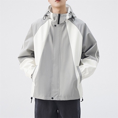 秋季宽松夹克男撞色冲锋衣外套DSA157B-JK7836-P68，男装夹克，电商A157B