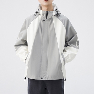 秋季宽松夹克男撞色冲锋衣外套DSA157B-JK7836-P68图片