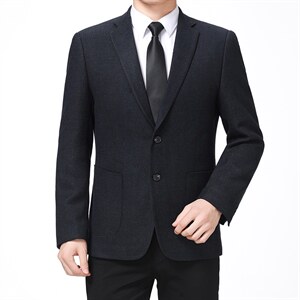 时尚休闲西服上衣男士40岁50中年商务外套宽松春秋季新款爸爸西装图片