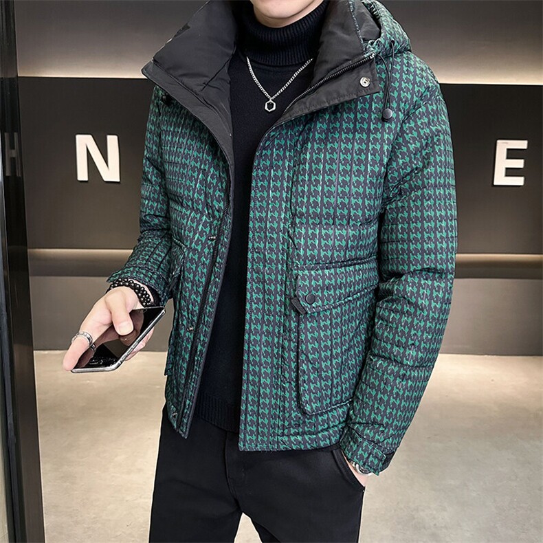 2024新款连帽羽绒服男冬季短款保暖外套B240-YR999-P215标50,男装羽绒服,电商B240