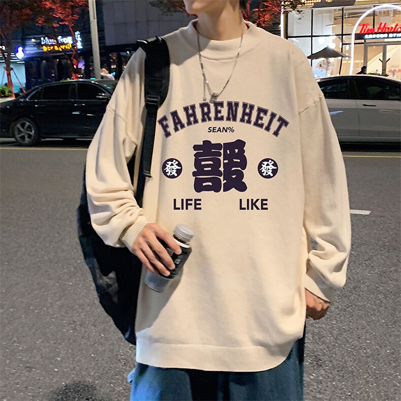 半高领毛衣男士大码针织衫男毛线衣男M18256-P45加绒款-P65,男装针织衫/毛衣,电商A040