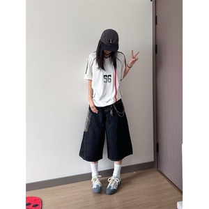 BK918CC-特P39 织带V领撞色运动球衣风短袖t恤男女图片
