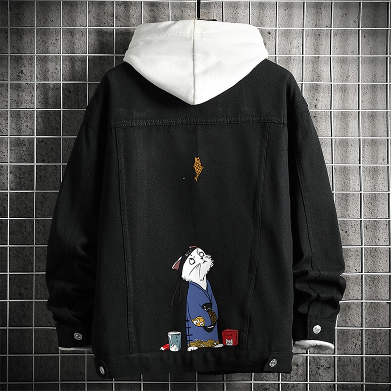 牛仔夹克男大码牛仔外套男茄克 NJ77014-P60加绒款-P75图片
