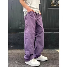 美式高街弯刀男弹力阔腿裤子显高显瘦微喇裤513ACK2431P35，男装休闲裤，星座513A