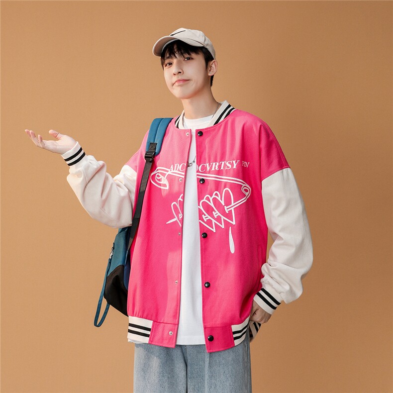 26春季款潮流休闲宽松情侣刺绣夹克外套JK9107/P30,男装夹克,星座202